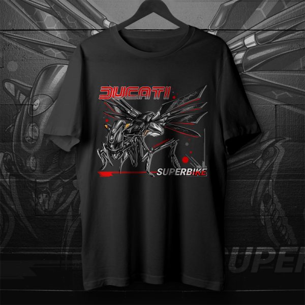 T-shirt Ducati 749/999 Wasp Black Merchandise & Clothing Motorcycle Apparel