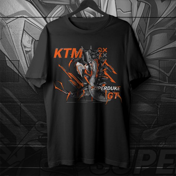 T-shirt KTM 1290 Super Duke GT Centipedes White Orange Merchandise & Clothing Motorcycle Apparel
