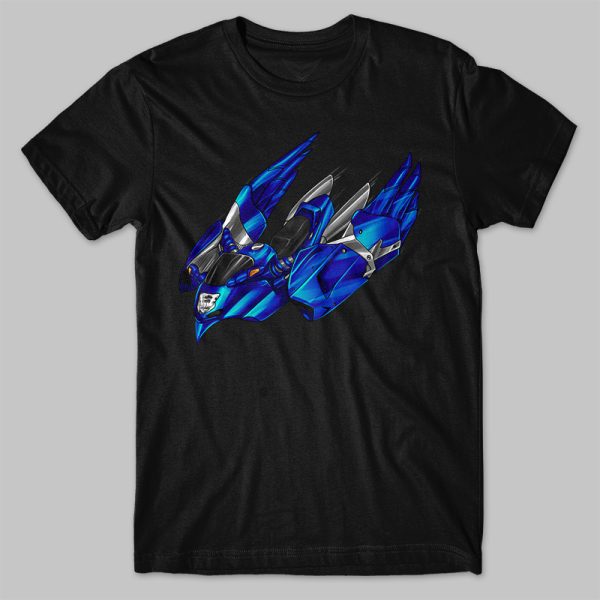 T-shirt Honda CBR1100XX Super Blackbird Candy Phoenix Blue Merchandise & Clothing Motorcycle Apparel Sportbike