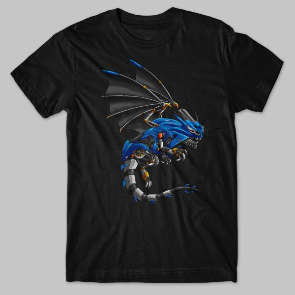Kawasaki Ninja ZX14R Dragonbike T-shirt Candy Surf Blue Merchandise & Clothing Motorcycle Apparel