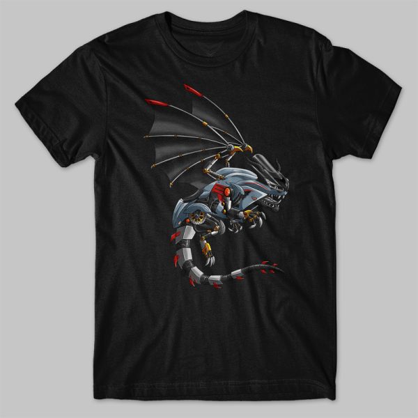 Kawasaki Ninja ZX14R Dragonbike T-shirt 2022 Storm Gray & Diablo Black Merchandise & Clothing Motorcycle Apparel