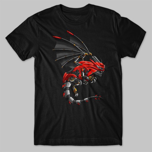 Kawasaki Ninja ZX14R Dragonbike T-shirt Passion Red Merchandise & Clothing Motorcycle Apparel