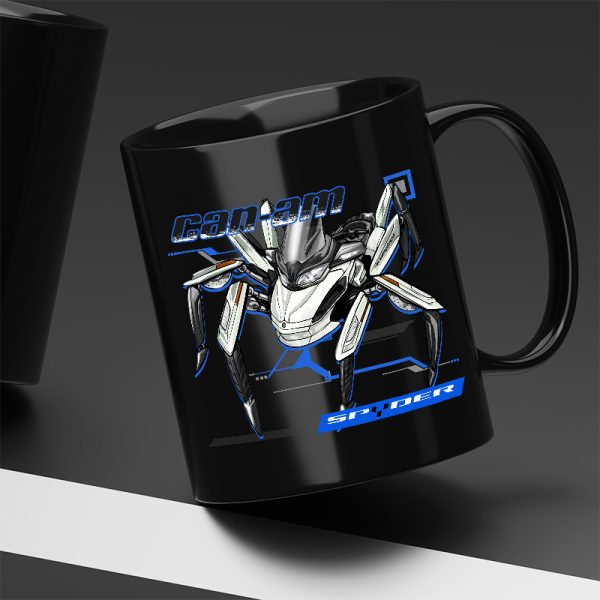Black Mug Can-Am Spyder ST Limited Pearl White Merchandise & Clothing Motorcycle Apparel