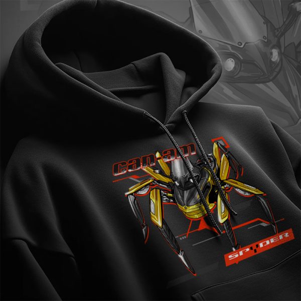 Hoodie Can-Am Spyder RS Sunburst Yellow Satin Merchandise & Clothing Motorcycle Apparel