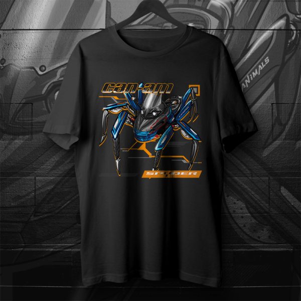 T-shirt Can-Am Spyder RS Denim Blue Satin Merchandise & Clothing Motorcycle Apparel