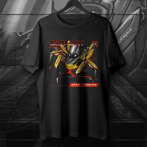 T-shirt Can-Am Spyder RS Sunburst Yellow Satin Merchandise & Clothing Motorcycle Apparel