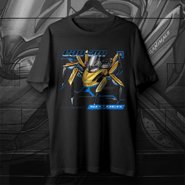 T-shirt Can-Am Spyder ST Circuit Yellow Metallic Merchandise & Clothing Motorcycle Apparel