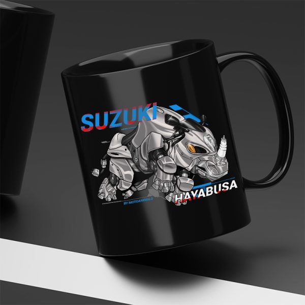 Black Mug Suzuki Hayabusa Rhino 2000 Sonic Silver Metallic
