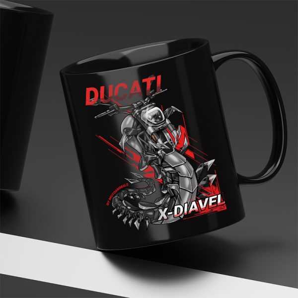 Black Mug Ducati XDiavel Сentipede White Merchandise & Clothing