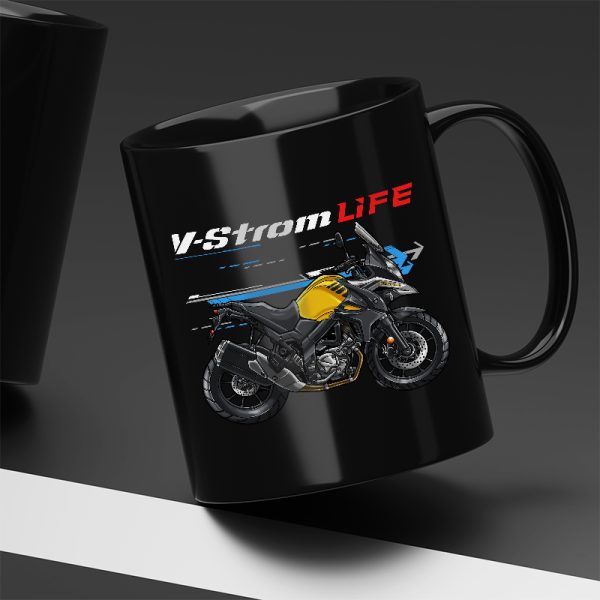 Black Mug Suzuki V-Strom 650 2017 Champion Yellow Merchandise & Clothing Motorcycle Apparel