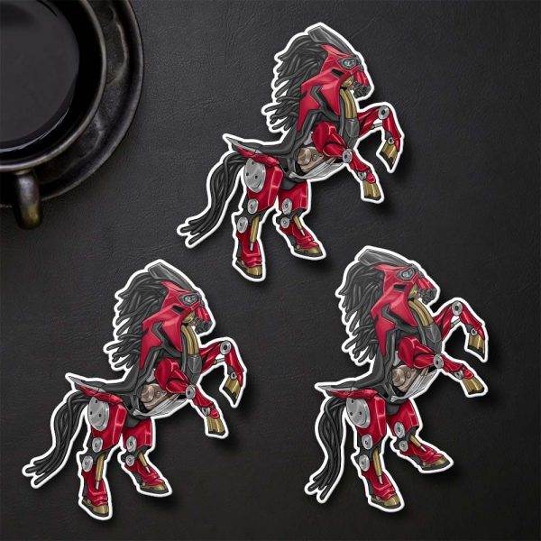 Stickers Honda Africa Twin CRF1000L Mustang 2017-2018 Candy Chromosphere Red, Honda CRF1000L Clothing, Honda Africa Twin Merchandise