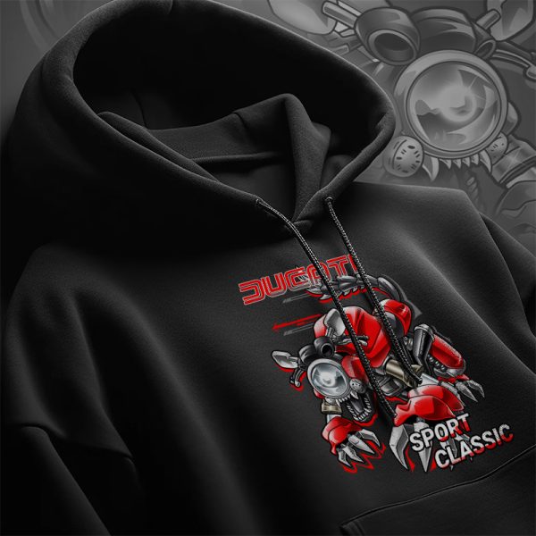 Hoodie Ducati Sport Classic Wolf Red Merchandise & Clothing Motorcycle Apparel