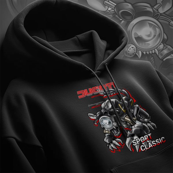 Hoodie Ducati Sport Classic Wolf Gold-Black Merchandise & Clothing Motorcycle Apparel