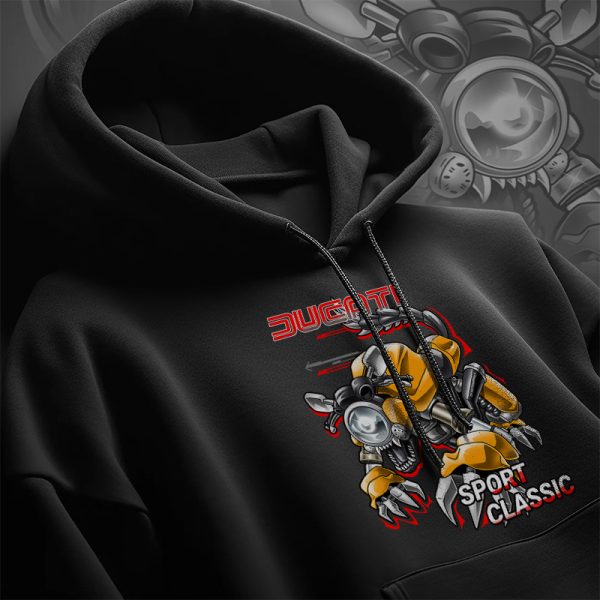 Hoodie Ducati Sport Classic Wolf Yellow Merchandise & Clothing Motorcycle Apparel