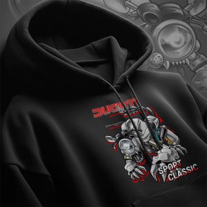 Hoodie Ducati Sport Classic Wolf White Merchandise & Clothing Motorcycle Apparel