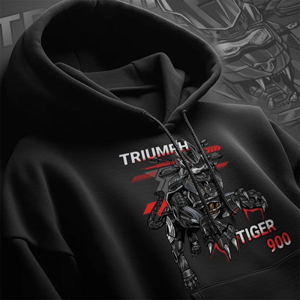 Hoodie Triumph Tiger 900 Tiger Sapphire Black Merchandise & Clothing Motorcycle Apparel