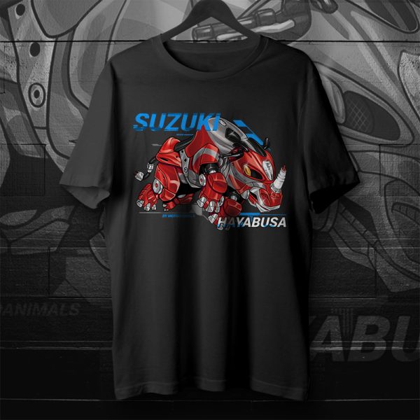 T-shirt Suzuki Hayabusa Rhino 2000 Candy Velvety Red & Metallic Urban Grey