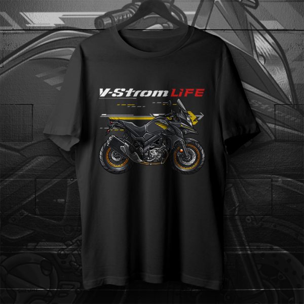 T-shirt Suzuki V-Strom 650 2020 Glass Sparkle Black Merchandise & Clothing Motorcycle Apparel