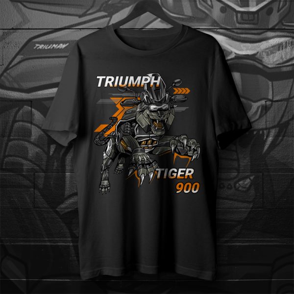 T-shirt Triumph Tiger 900 Tiger Matt Khaki Green Merchandise & Clothing Motorcycle Apparel