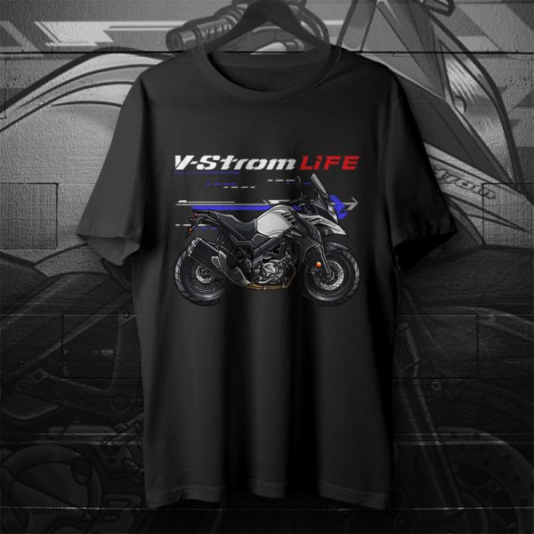 T-shirt Suzuki V-Strom 650 2017 Pearl Glacier White Merchandise & Clothing Motorcycle Apparel