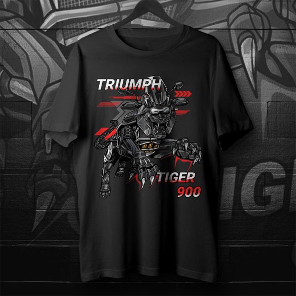T-shirt Triumph Tiger 900 Tiger Sapphire Black Merchandise & Clothing Motorcycle Apparel