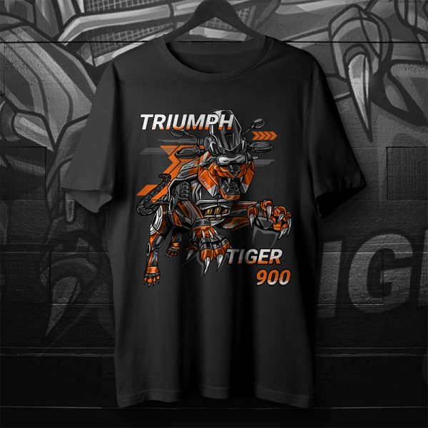 T-shirt Triumph Tiger 900 Tiger Baja Orange Merchandise & Clothing Motorcycle Apparel