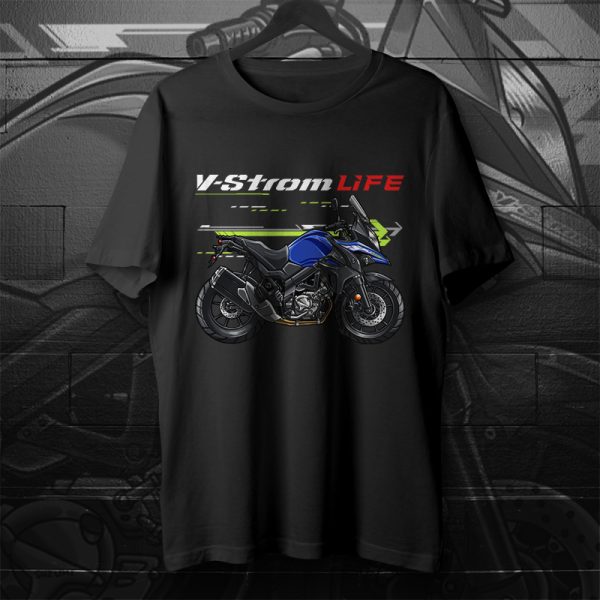 T-shirt Suzuki V-Strom 650 Pearl Vigor Blue Merchandise & Clothing Motorcycle Apparel