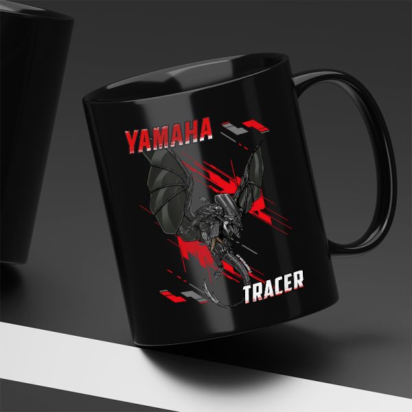 Black Mug Yamaha Tracer 9 GT Black, Tracer 9 Merchandise, Tracer 9 GT Clothing