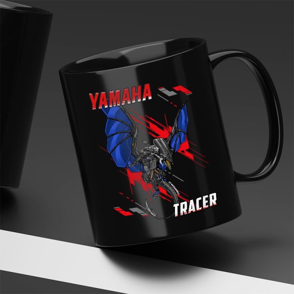 Black Mug Yamaha Tracer 9 GT Liquid Metal, Tracer 9 Merchandise, Tracer 9 GT Clothing