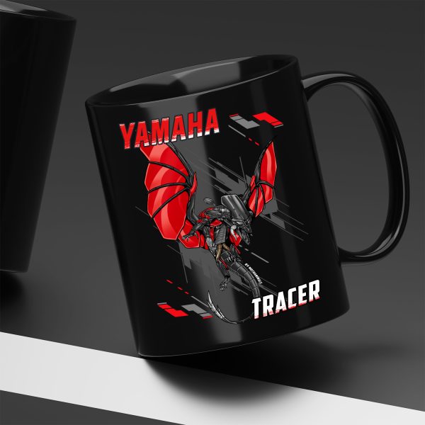 Black Mug Yamaha Tracer 9 GT Redline, Tracer 9 Merchandise, Tracer 9 GT Clothing