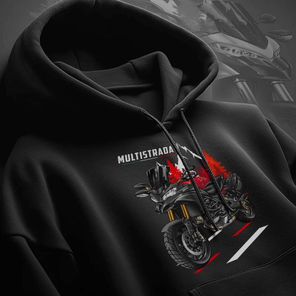 Motorcycle Hoodie Ducati Multistrada 1200 Merchandise Black
