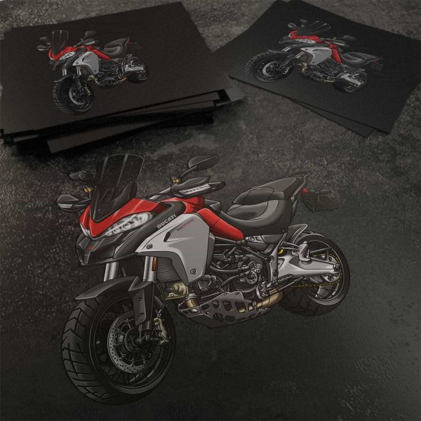 Stickers Ducati Multistrada Merchandise 1200 Enduro Ducati Red with Racing Grey