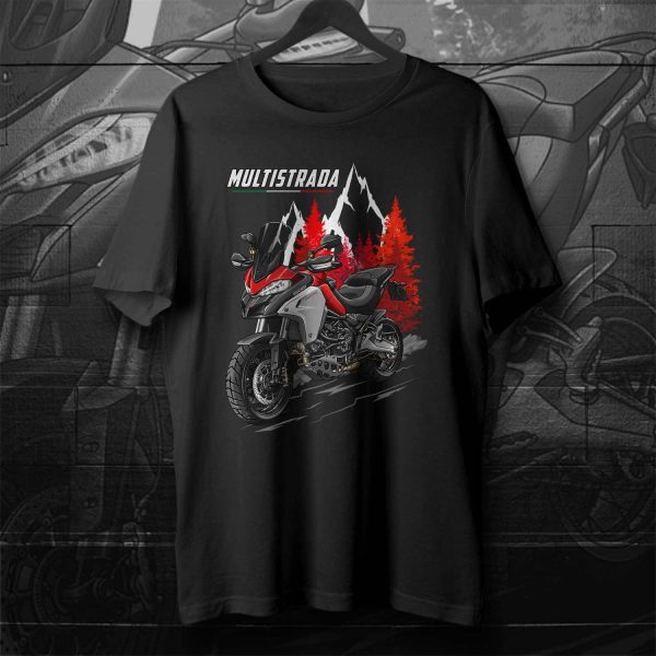 T-shirt Ducati Multistrada Merchandise 1200 Enduro Ducati Red with Racing Grey