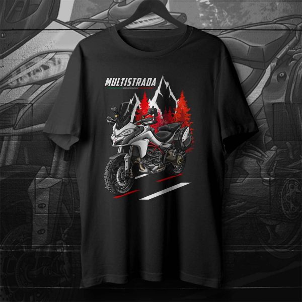 T-shirt Ducati Multistrada Merchandise 1200 Iceberg White 2015-2018 + Saddlebags
