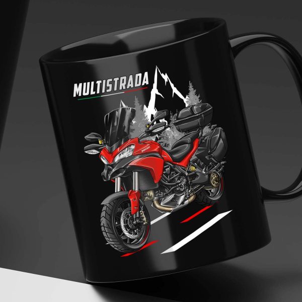 Black Mug Ducati Multistrada 1200 Merchandise Red + Saddlebags
