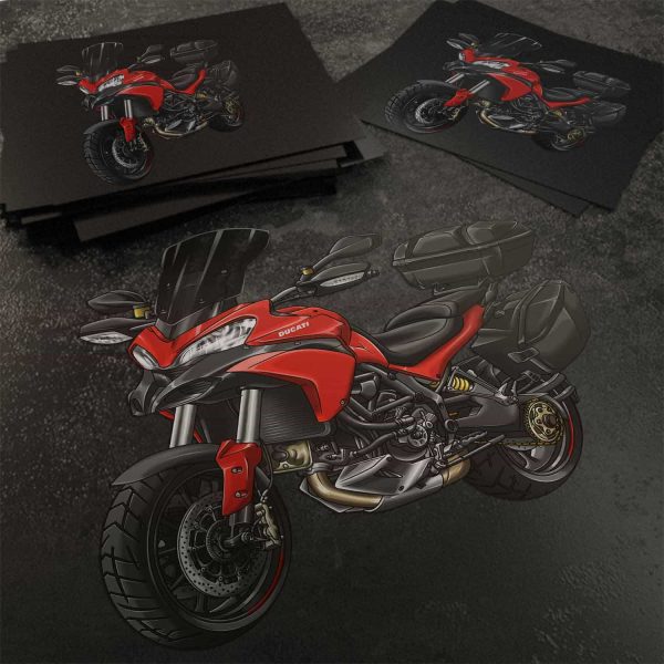 Stickers Ducati Multistrada 1200 Merchandise Red + Saddlebags