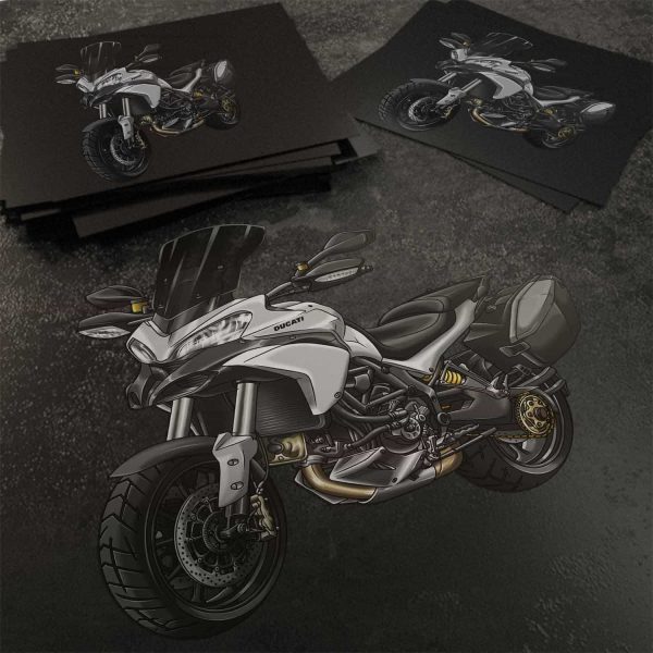 Stickers Ducati Multistrada 1200 Merchandise White + Saddlebags