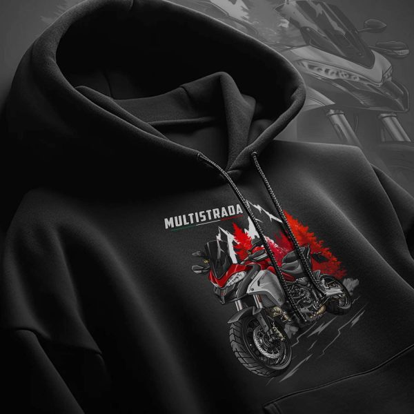 Motorcycle Hoodie Ducati Multistrada 1260 Merchandise Enduro Red
