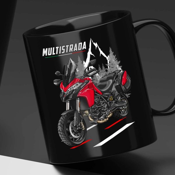 Black Mug Ducati Multistrada 950 Merchandise 2017-2018 Red + Saddlebags