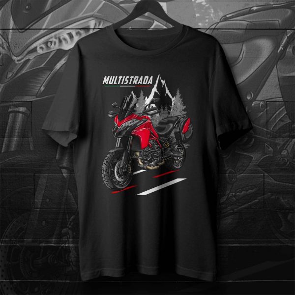T-shirt Ducati Multistrada 950 Merchandise 2019-2021 Red + Saddlebags