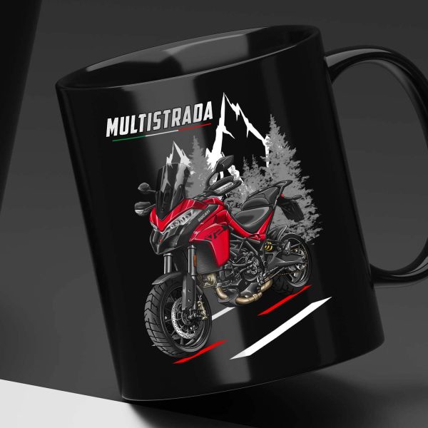 Black Mug Ducati Multistrada V2 Merchandise Red