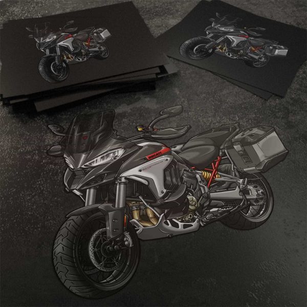 Stickers Ducati Multistrada V4 Merchandise Rally Brushed Alumiuum