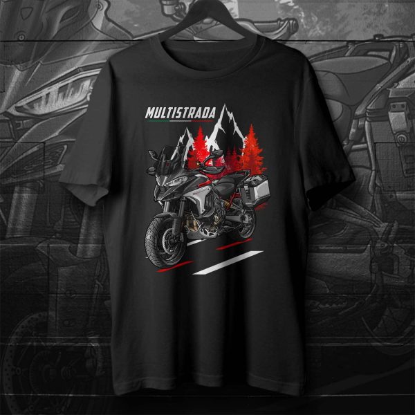 T-shirt Ducati Multistrada V4 Merchandise Rally Brushed Alumiuum and Matt Black