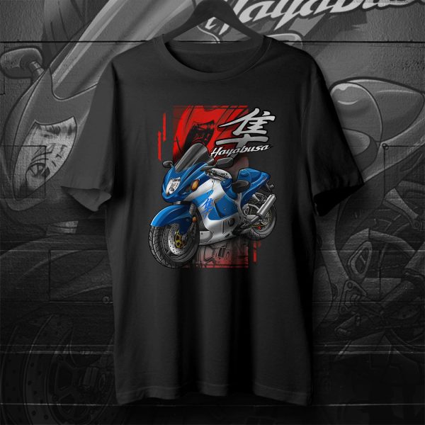 T-shirt Suzuki GSXR Hayabusa Merchandise 2000 Pearl Deep Blue & Sonic Silver Metallic