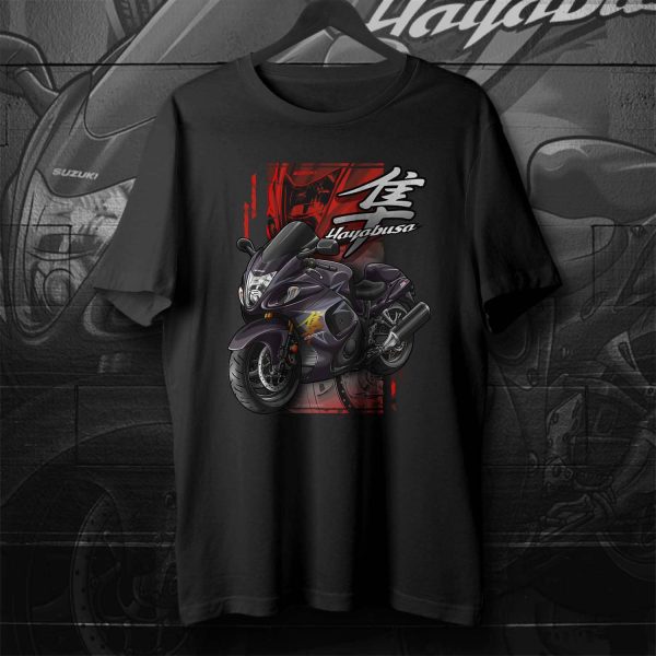 T-shirt Suzuki Hayabusa GSX1300R Merchandise 2009 Metallic Phantom Gray & Pearl Nebular Black