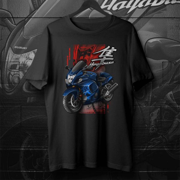 T-shirt Suzuki Hayabusa GSX1300R Merchandise 2010 Candy Indy Blue