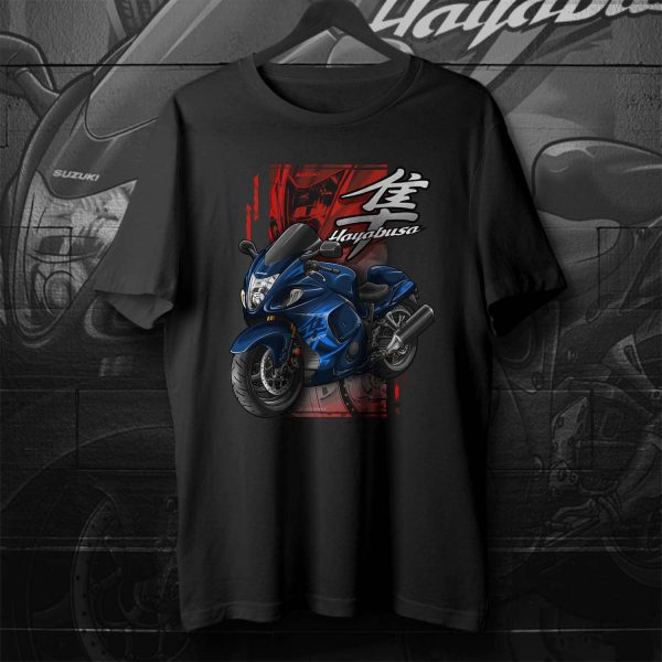 T-shirt Suzuki Hayabusa GSX1300R Merchandise 2011 Candy Indy Blue