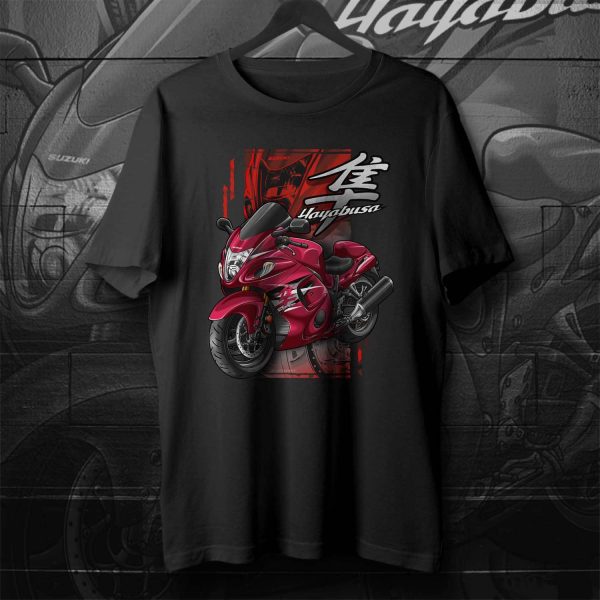 T-shirt Suzuki Hayabusa GSX1300R Merchandise 2012 Candy Sonoma Red