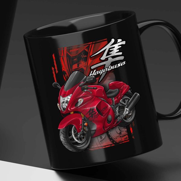 Black Mug Suzuki Hayabusa Merchandise GSX1300R 2020 Candy Daring Red