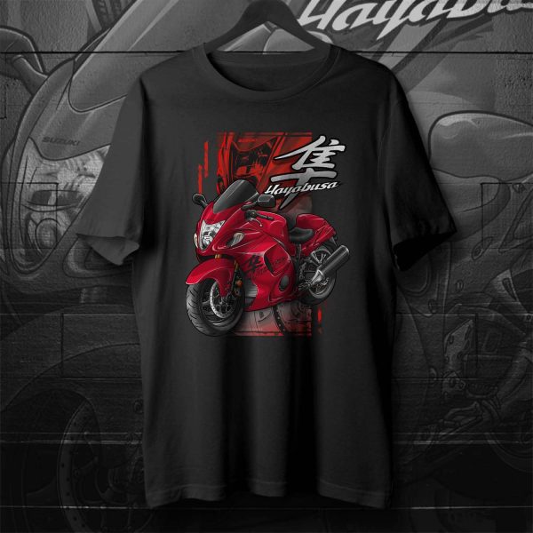 T-shirt Suzuki Hayabusa GSX1300R Merchandise 2020 Candy Daring Red